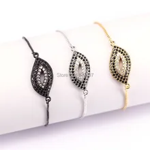 10 шт. Высокое качество микро проложить украшения CZ Разъемы Браслет, модные стильные браслеты с подвеской