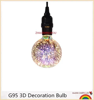 

10PCS Led Light Bulb 3D Decoration Bulb 110V 220V G95 E27 Holiday Lights Novelty Christmas Lamp Lamparas