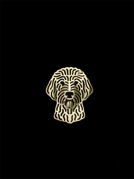 

Новый дизайн, классика, животное, Goldendoodle, собака, Брош, золотой, серебряный цвет, дизайнерская брошь для мужчин, Overwatch, подарок для друга, отца