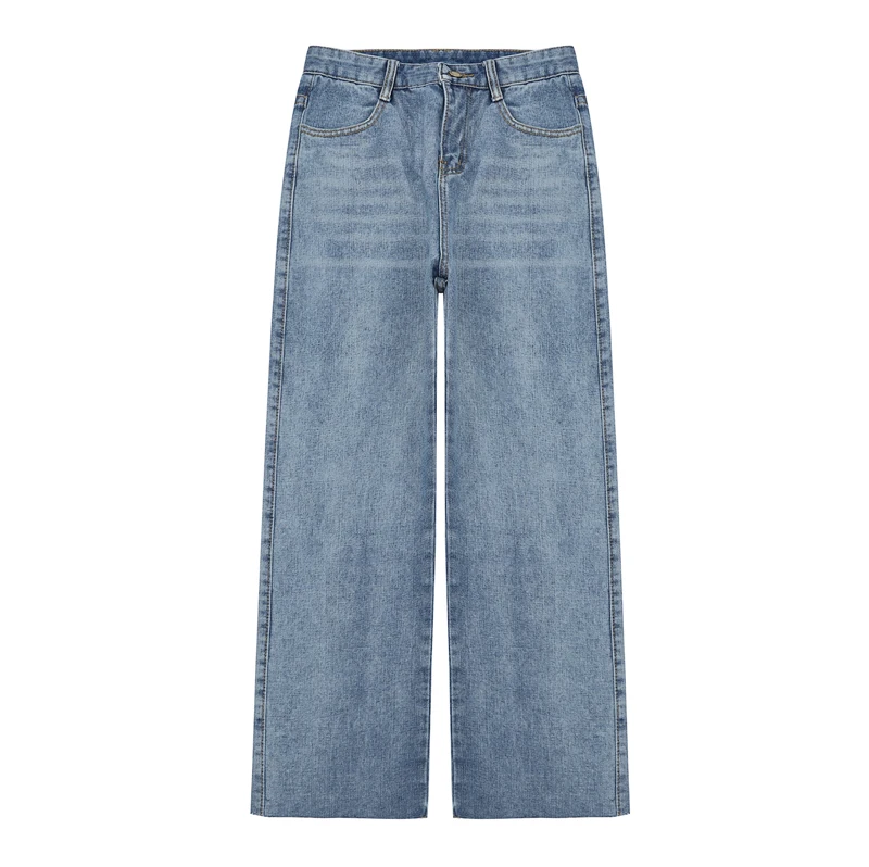 2019 Nueva Jeans E Sueltos Moda Pantalones Vaqueros Otoño Mujer Rectos Delgada Invierno 1 Cintura rrdRw