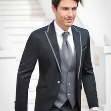 Костюмы покупки! Настроить жениха платье мужской костюм преступности свадебное платье мужчин( пальто+ брюки+ галстук+ жилет