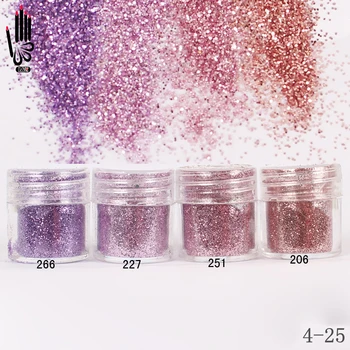 

Art Nail 1 Jar/Box 10ml Nail Fashion Light Purple Pink Nail Glitter Fine Powder For Gel Nail Decoration Powder 300 Colors 4-25