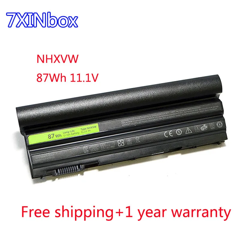 

7XINbox 87Wh 11.1V NHXVW Battery For Dell Latitude E5420 E5520 E6120 E6220 E6520 E6420 M5Y0X T54FJ 05VFW Series Laptop