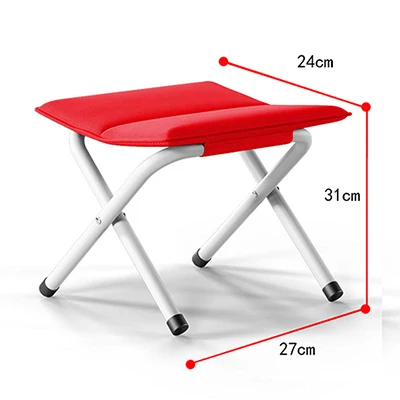 Складной стул для пикника, рыбалки, кемпинга, толстый и удобный стул для рыбалки, рыболовные инструменты - Цвет: Красный