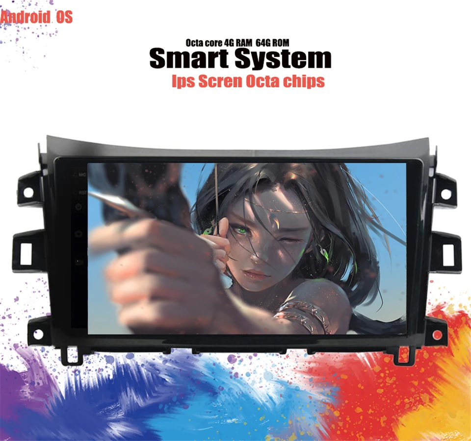 

Car GPS Navigation DVD Player Radio 4+64GB Android 9.1 For NISSAN NP300 Navara 2014+ Stereo Head unit SatNav multimedia Carplay