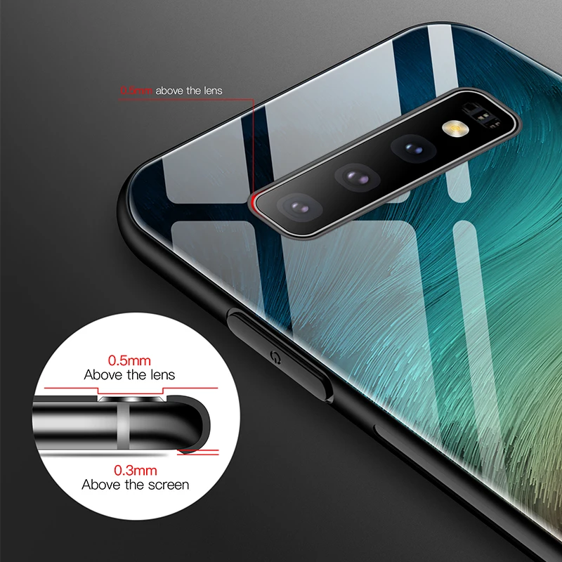 Роскошный цветной градиентный чехол для телефона из закаленного стекла Samsung Galaxy