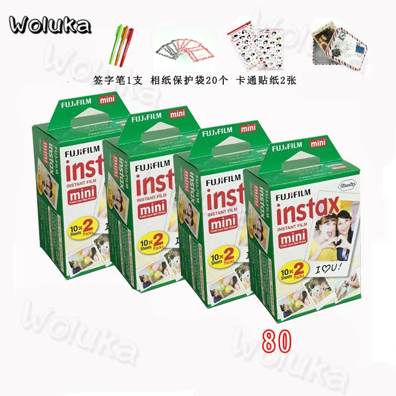 20-100 листов F Instax Mini 9/8/7c/фотоаппаратов моментальной печати 7 s/25/70 90 пленка мгновенной Фотобумага Универсальный штатив с тремя-inchcartoon пленка CD50 T06 - Цвет: 80 sheets