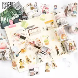 10 шт.. DIY японская бумага молочный чай девушка серия декоративная клейкая лента мультфильм васи лента/маскирующая Лента наклейки