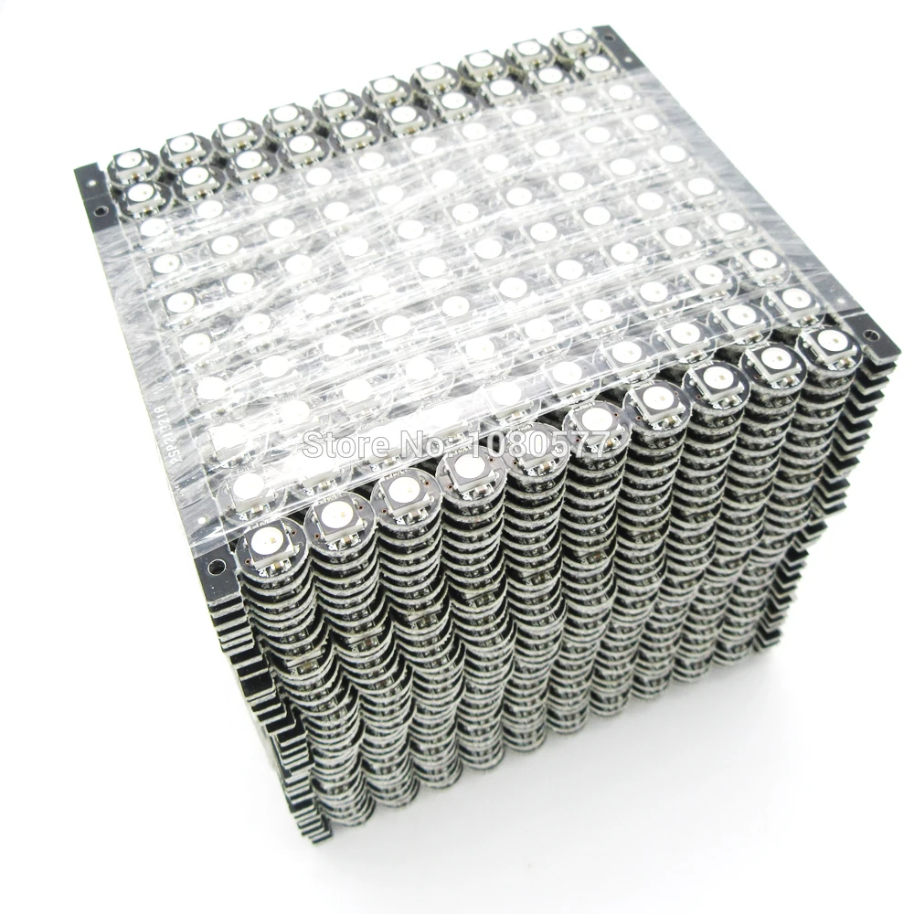 

100~1000pcs WS2812B WS2812 LED Chip PCB Heatsink DC 5V 5050 RGB WS2811 IC Built-in