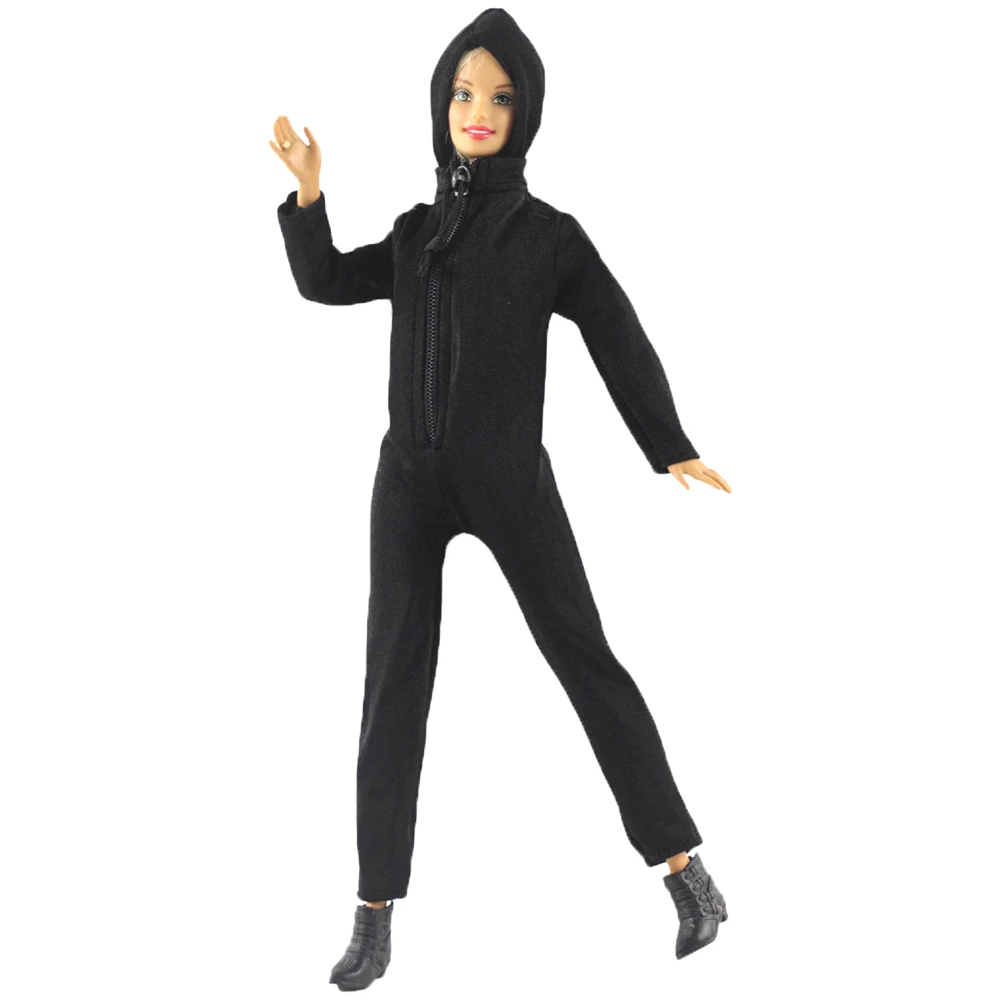NK один набор кукла платье черный наряды модное пальто ручной работы сиамская Одежда для куклы Барби аксессуары подарок детские игрушки 258A
