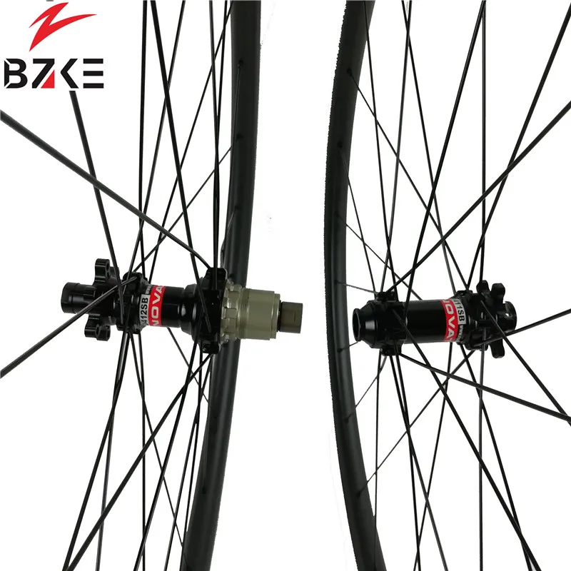 Best BZKE carbon wheels 27.5er carbon mtb wheelset 100*12/142*12mm carbon rim with Novatec straight pull hubs 27.5" wheel for bicycle 3