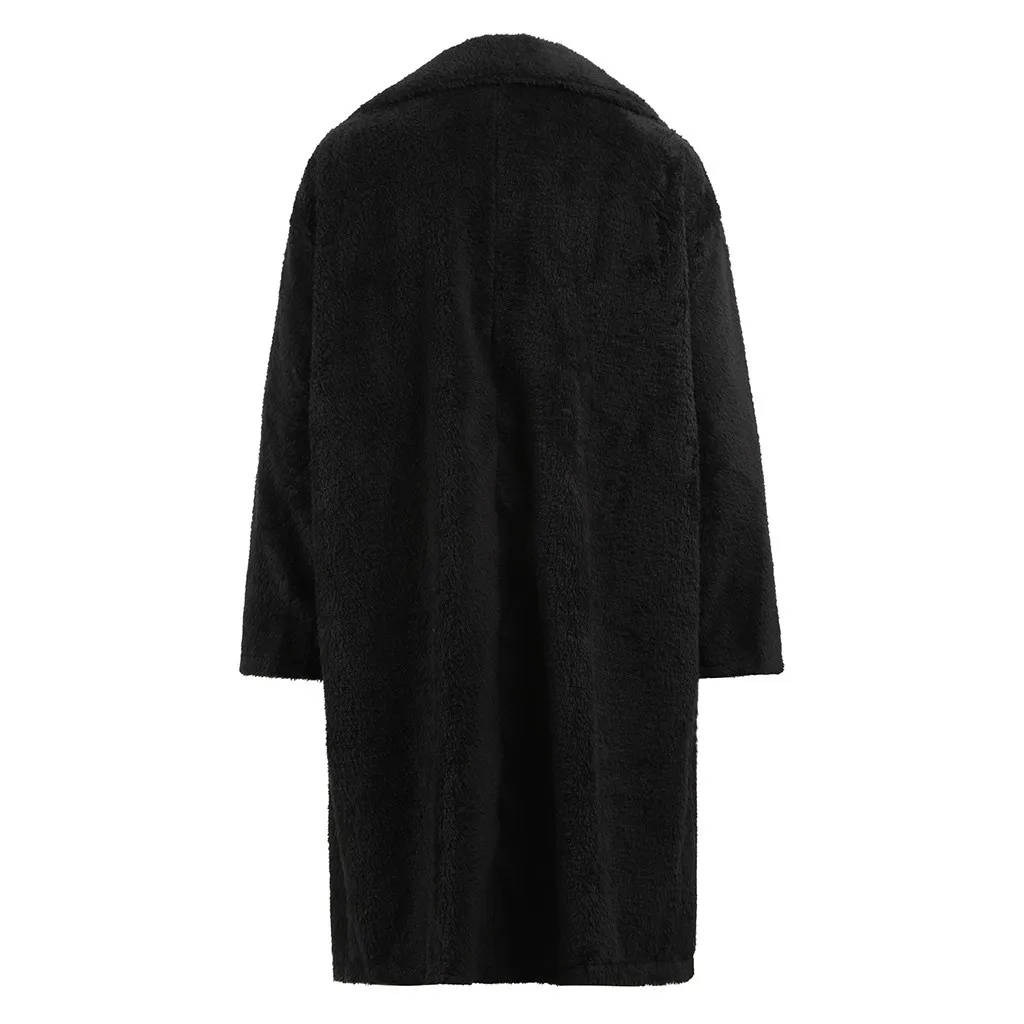 JAYCOSIN осенне-зимний свободный плюшевый кардиган, длинная пушистая Двусторонняя рубашка, рубашка, повседневное шерстяное пальто, толстая плюшевая Комбинированная ткань