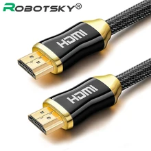 Robotsky High Quality 4K*2K HDMI 2.0 Cable 1/1.5/2/3/5/8/10M Gold-plated for PS4 Xbox Projector HD LCD Apple TV PC Laptop