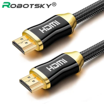 

Robotsky High Quality 4K*2K HDMI 2.0 Cable 1/1.5/2/3/5/8/10M Gold-plated for PS4 Xbox Projector HD LCD Apple TV PC Laptop