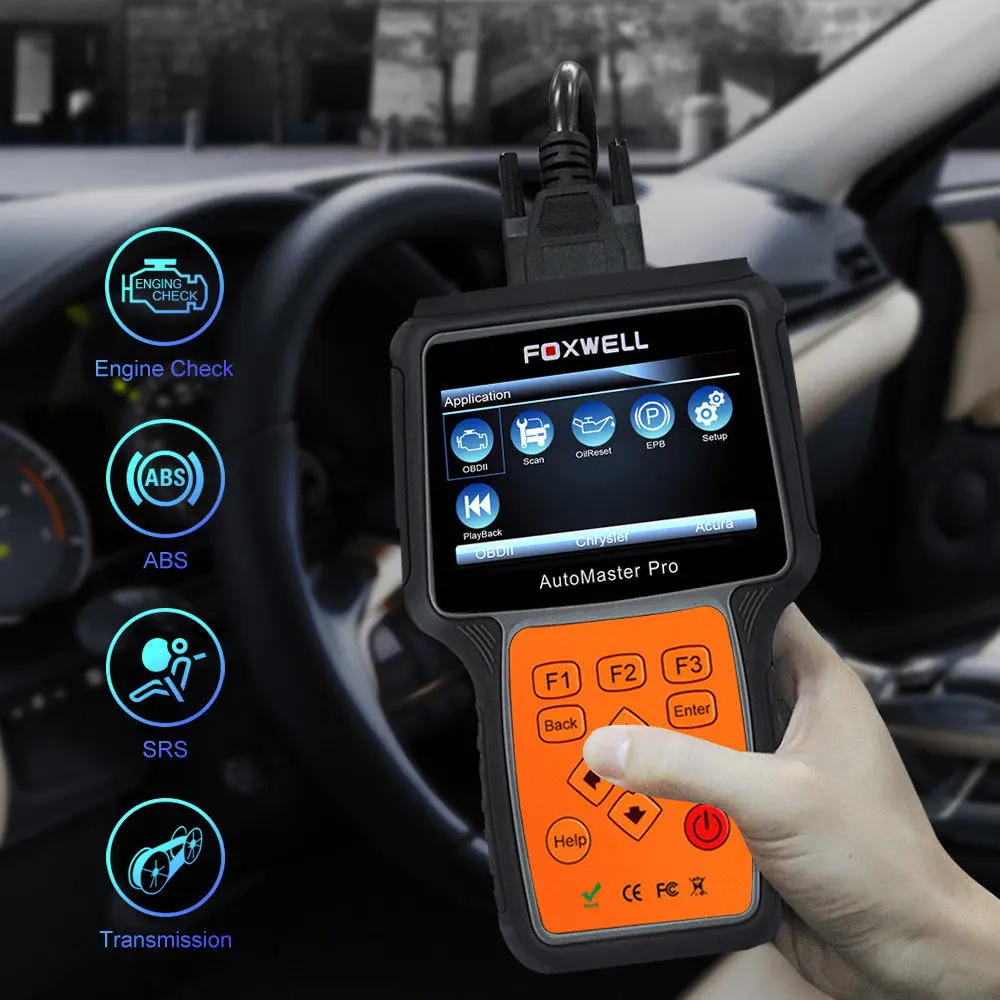 Foxwell NT614 OBD2 автомобильный сканер ABS SRS подушка безопасности OilReset EPB стояночный