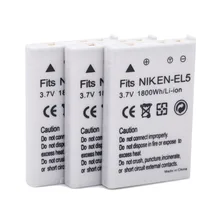 3 шт. 1800 мАч EN-EL5 EN EL5 ENEL5 Камера батареи Аккумулятор Batteria АККУ Для Nikon Камеры Coolpix P80 P90 P100 P500 P510 P520