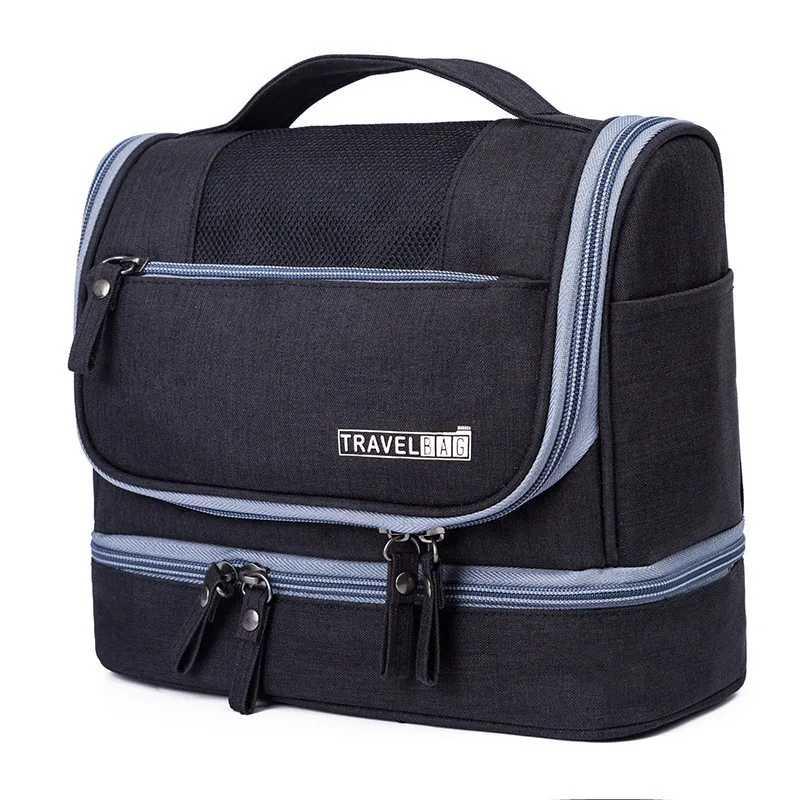 Women Multi-role Cosmetic Bag Men Camera Bags Quality Toiletries Organizer Container Box Portable Toiletry Goods Storage Bag Kit - Цвет: Черный