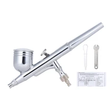 0,3 мм Мини Аэрограф пистолет-распылитель набор гравитационный корм двойного действия для краска для ногтей опрыскиватели Аэрограф с насадкой гаечный ключ