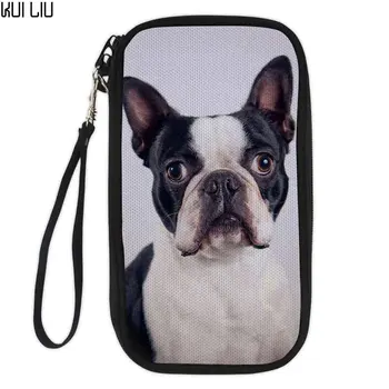 

Customized Image Pug Bulldog Shih Tzu for Wallets Zipper Purses Ladies Clutch Phone Passport Holders Portemonnee Bags