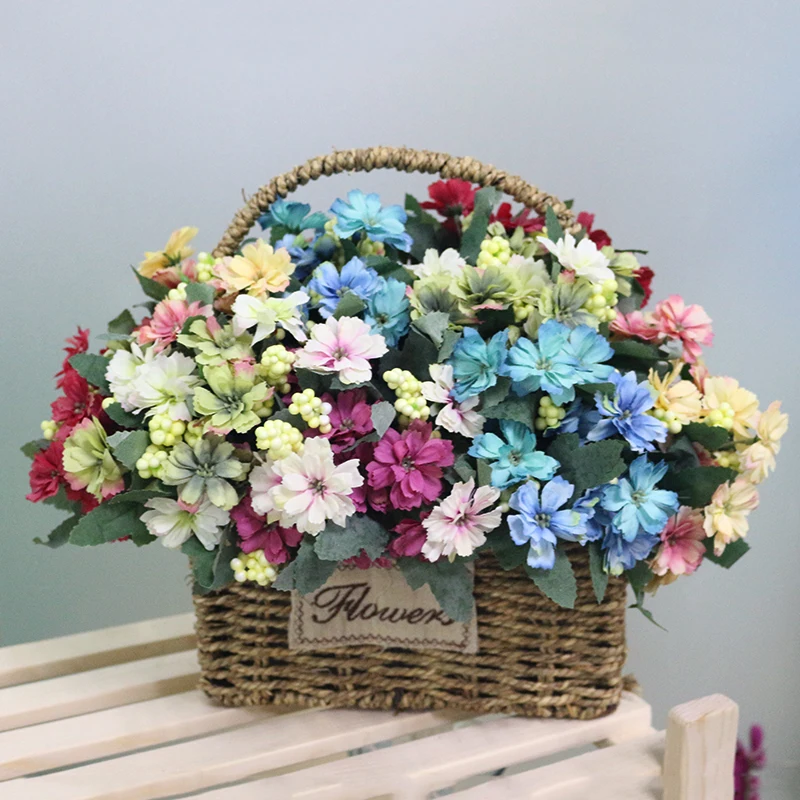 JAROWN Simulation European Small Chrysanthemum Artificial Silk Cosmos Flowers For Wedding Photography Decoration Home Decor (2)