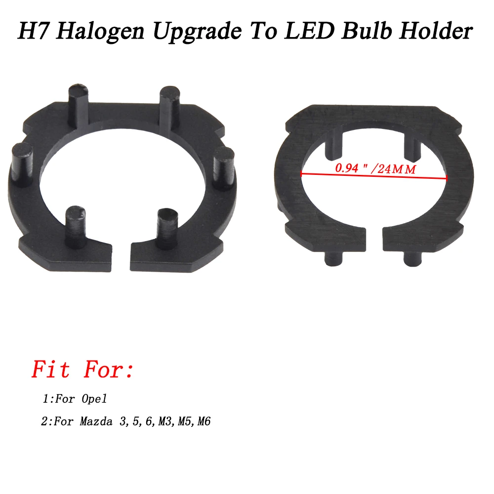 H7 Xenon HID Bulb Lamp Light Holders Adapters TR34RI For Mazda 5 6