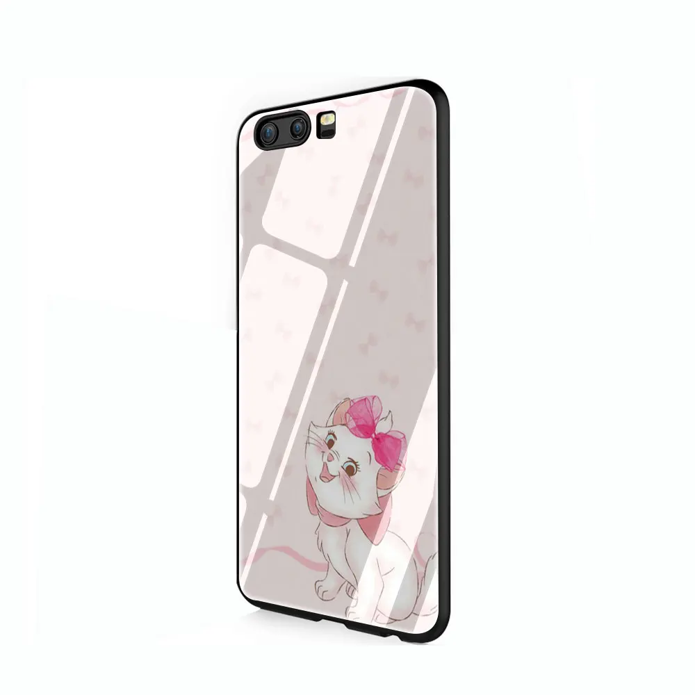 Зонт кошка Мэри мультфильм закаленное стекло крышка чехол для Huawei P10 P20 P30 mate 20 Honor 9 10 Lite Pro 7A 8X P Smart - Цвет: G11