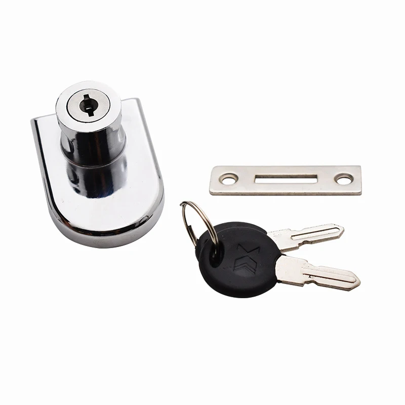 Stock 8set Single Glass Lock Showcase Glass Door Lock Display