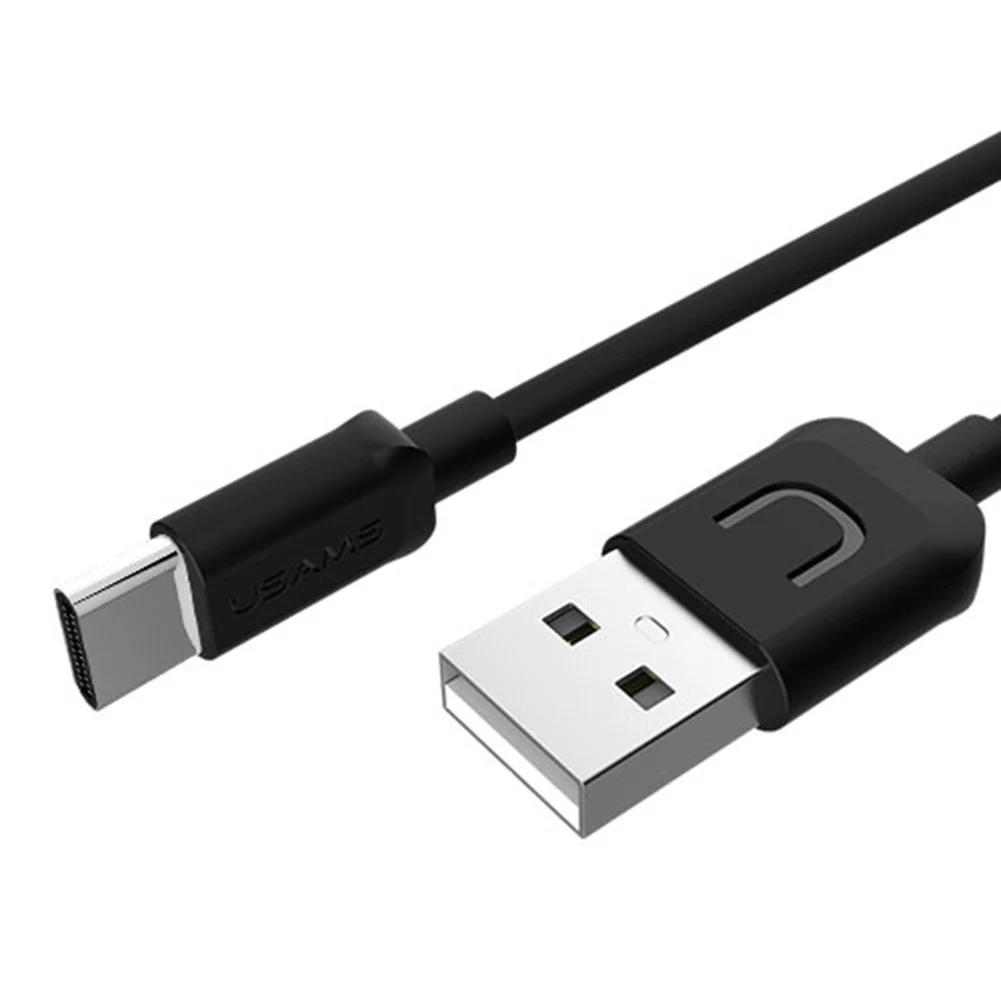 Горячий USAMS US-SJ099 Быстрая зарядка 2A передача данных ПК ноутбук type-C USB кабель - Цвет: Черный