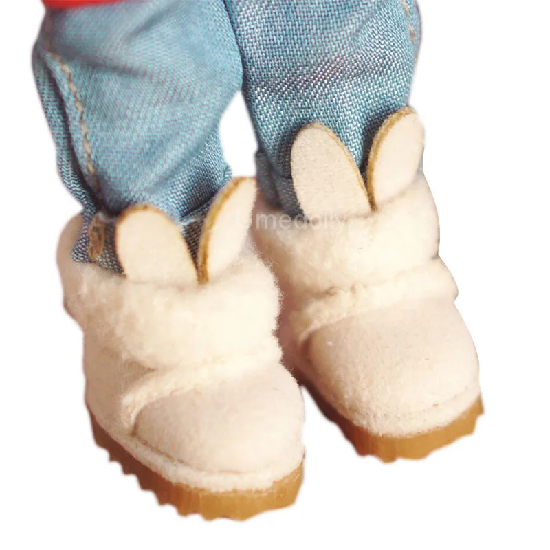 1 пара Прекрасные кроличьи ушки зимние сапоги для OB11, BJD 1/12 кукольные туфли кукольные аксессуары