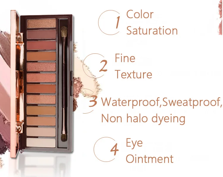 HOLD LIVE Sunset City Eyeshadow Palette 2018 Nude Shimmer Glitter Eye Shadow Pigmented Peach 12 Colors Eyes Makeup Shadow (5)
