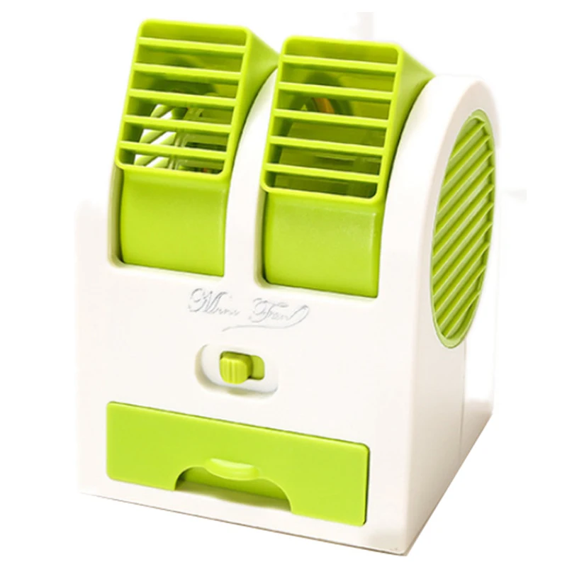 

New Mini Usb Small Fan Cooling Portable Desktop Dual Bladeless Air Conditioner