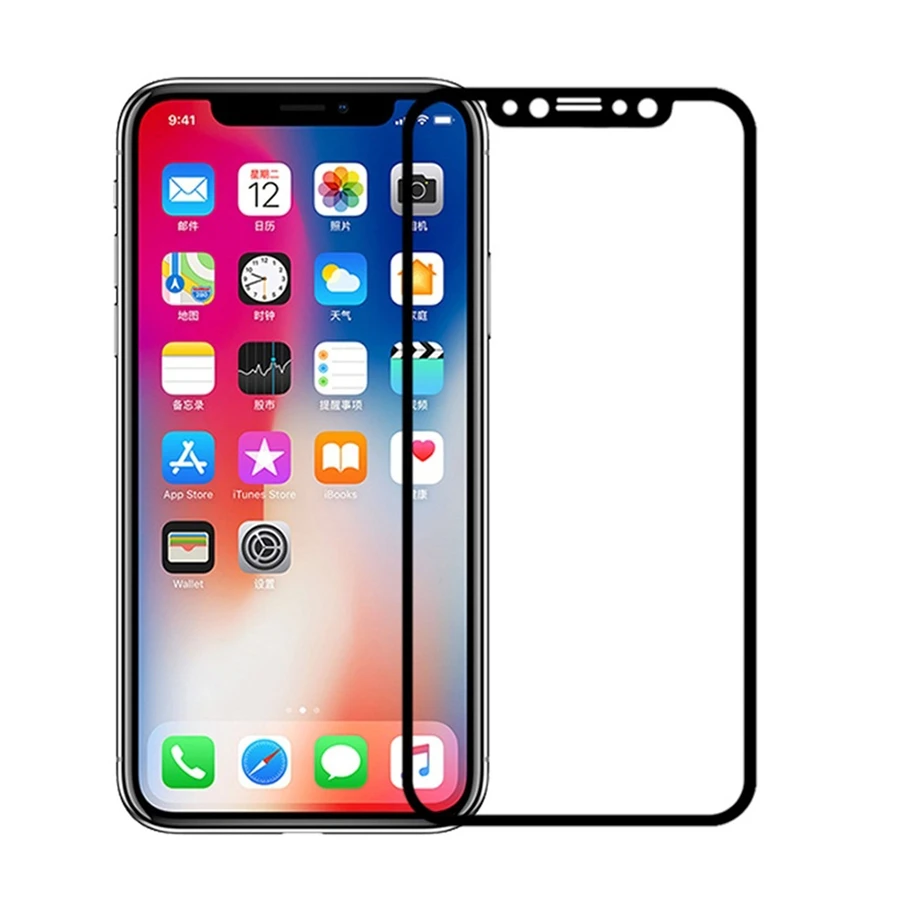  3D Gehärtetem Glas für iPhone XS 2018 Screen Protector für iPhone X XR XS 8 7 Plus Film Glas für iP