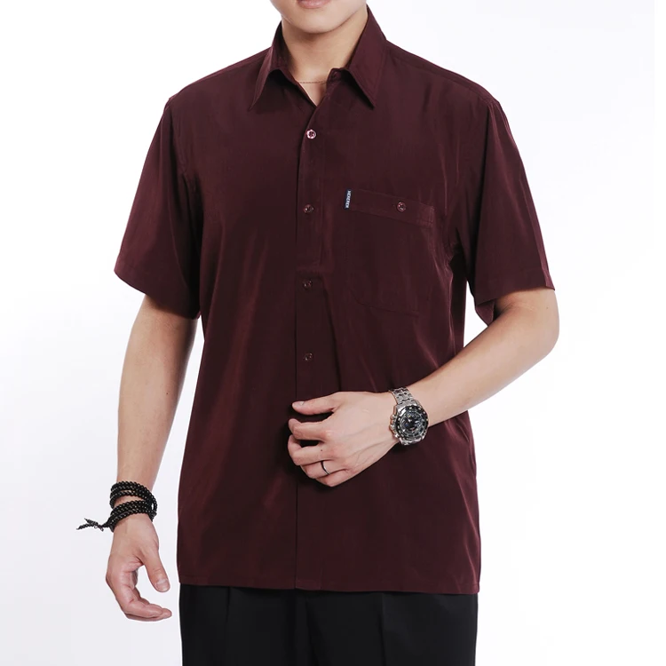 2015 الصيف عارضة قميص قصير الأكمام قميص quinquagenarian رقيقة قميص حريري الرجال ضئيلة قمصان مناسبة M ، L ، XL ، XXL ، XXXL ، XXXXL 15 2015 الصيف عارضة قميص قصير الأكمام قميص quinquagenarian رقيقة قميص حريري الرجال ضئيلة قمصان مناسبة M ، L ، XL ، XXL ، XXXL ، XXXXL 15