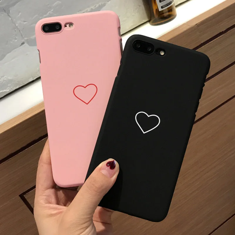 

Solid Anti-knock Dirt-resistant Loving Heart Pattern Phone Cover Case For iphone 5/5s 6/6s 6plus/6splus 7/8plus X/XS XSMax XR