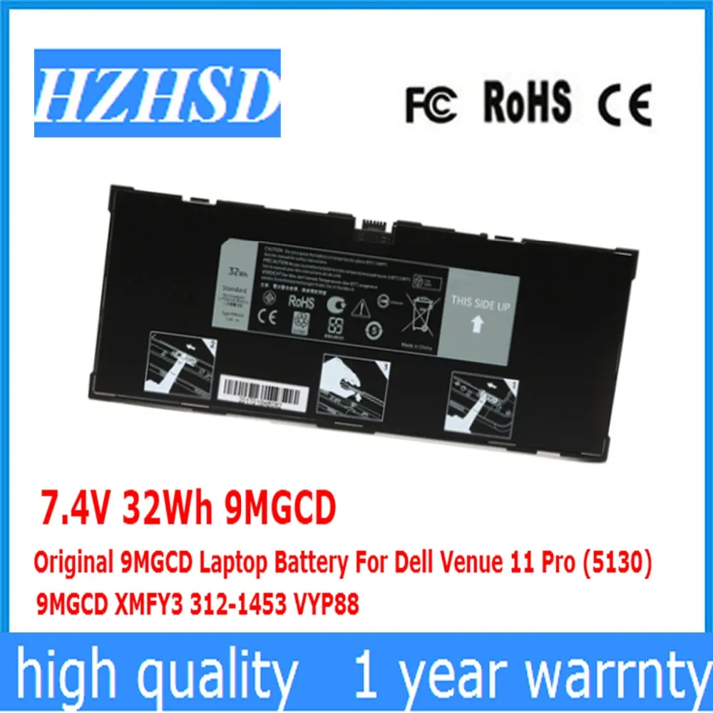 32WH 7.4V 9MGCD Battery For Dell Venue 11 Pro Tablet XMFY3 312-1453 VYP88 5130