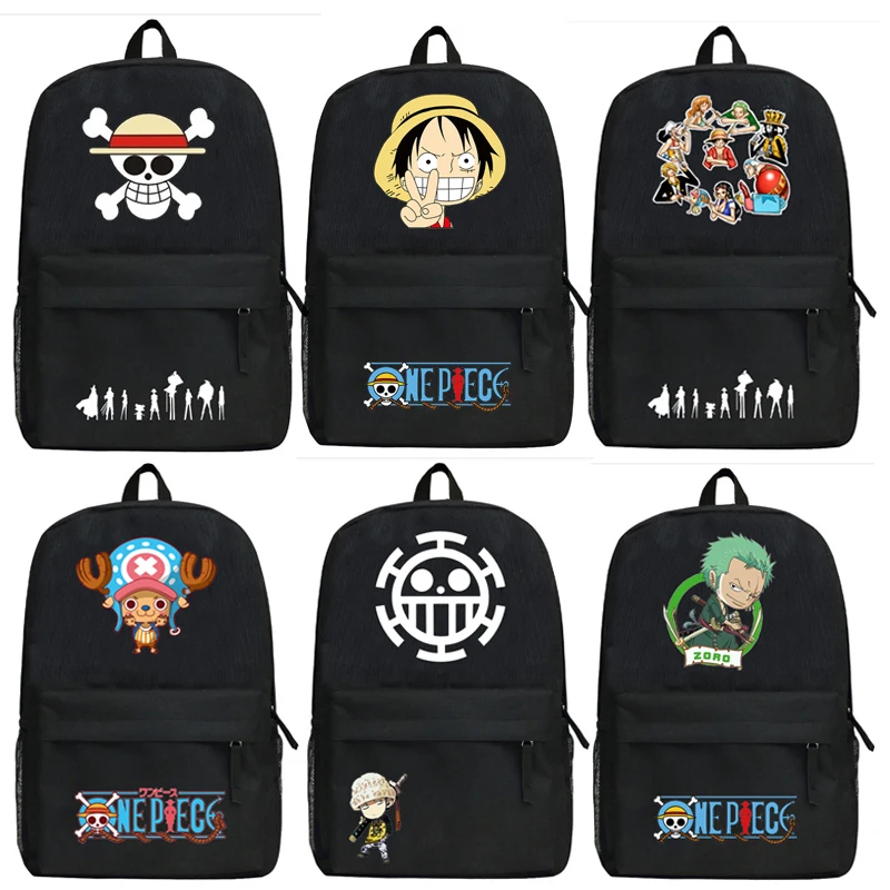 Аниме цельный рюкзак Luffy мультфильм ророноа Зоро Сумки Оксфорд школьная сумка