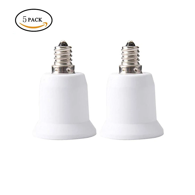 

5 Pack E12 E26 E27 Adapter Chandelier Light Socket E12 Medium Socket E26 E27 Converter Bulb Base Adapter Converter