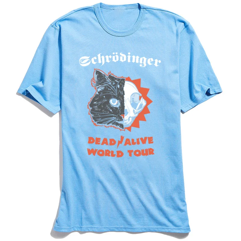 100% Cotton Fabric Youth Short Sleeve Schrodinger DeadAlive World Tour T-Shirt Normal Tops T Shirt Retro Crewneck Sweatshirts Schrodinger DeadAlive World Tour light
