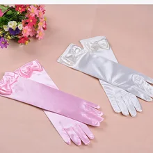 Длинные перчатки для девочек с героями мультфильмов; модные перчатки принцессы Эльзы для девочек; подарок на Рождество и день рождения для детей; нарядные перчатки для детей