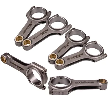 

125.25mm Connecting Rods Conrods for Toyota Supra JZA70 Mark II Crown 1JZ-GTE 1JZ-GE ARP 2000 Bolt 4340 H-Beam forged pistons