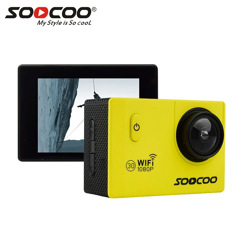 

SOOCOO Sports Camera 30m Waterproof Mini Cam Pro Bike Video Sports Camera Wifi HD 1080P LCD Mini Camera 170 Degree Wide Lens