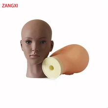 Новое поступление лысый Болванка под парик с FreeTable зажим женский манекен головы для наращивания волос делает манекен для шляп вешалка для париков с головой