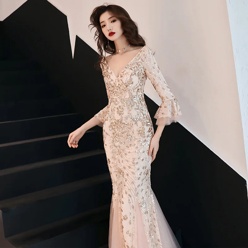 Champagne Evening Dress