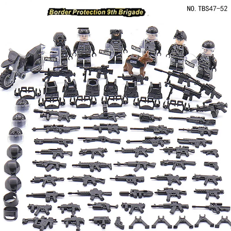 Online Neue Kompatibel LegoINGlys Military Vereinigten Swat Armee Air Force Minifigur Waffe Bricks Bausteine Spielzeug Kinder Geschenke
