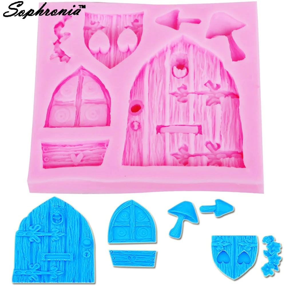 10PCS/SET M302 Wooden Window Door Shaping 3D Molds Silicone Mold Candle Sugar Craft Tools Chocolate Bakeware | Дом и сад