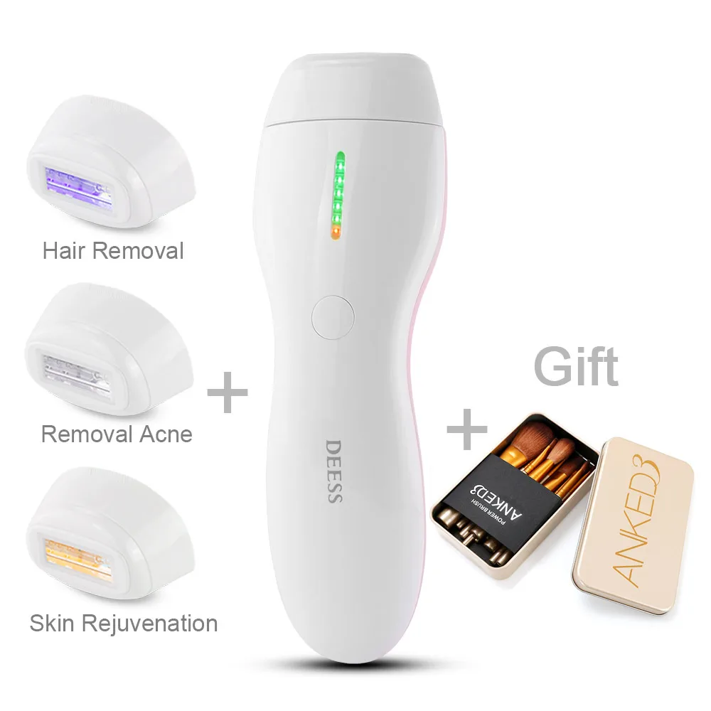 

DEESS 3 IN 1 Beauty Device Permanent Hair Removal IPL Rejuvenation Remove Acne for Armpit Hair Bikini Beard hair Epilation