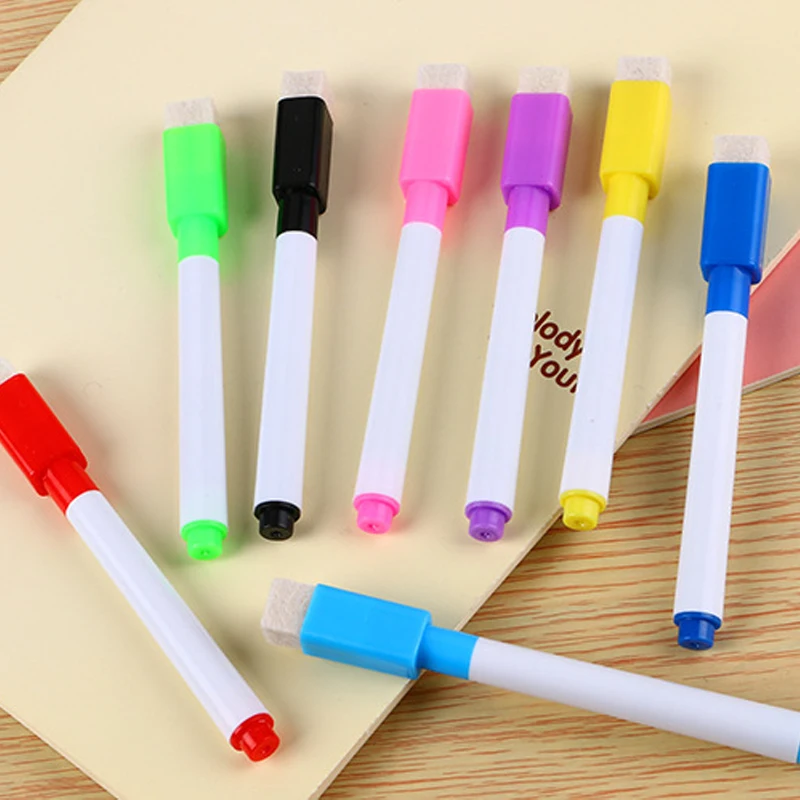 5 шт./компл. набор ручек для рисования красочные доски игрушечные ручки для детей развивающие Обучающие игрушки сухой стирания белая губка-стиратель