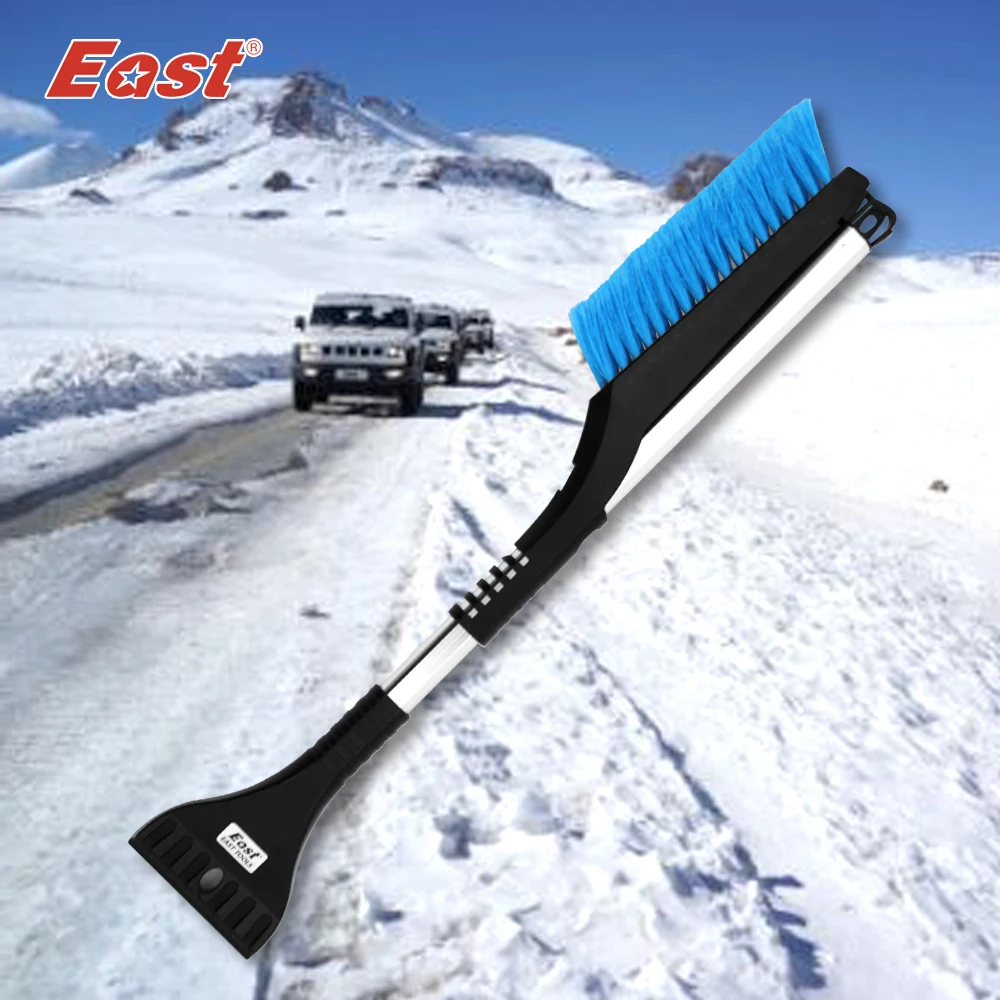 East High Quality Blue Car Cleaning Snow Remover Telescopic Snow Shovel