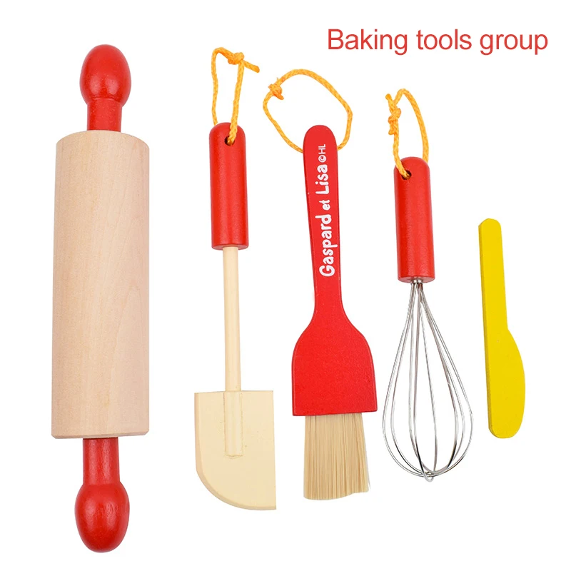 [Toy Woo] Детские кухонные игрушки, деревянные кухонные инструменты для выпечки, Детские ролевые игры, Обучающие игрушки, безопасные детские кухонные игрушки, наборы