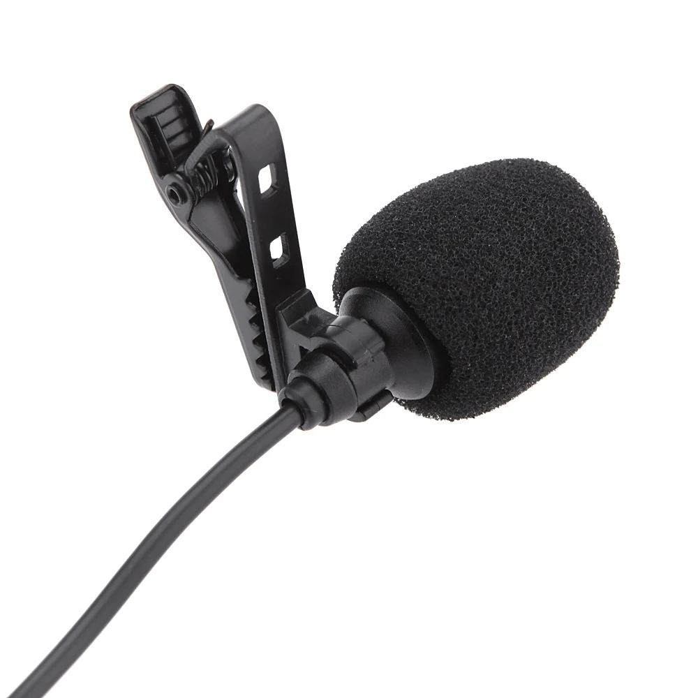 

3.5mm Lavalier Clip Mini Portable Microphone Mic Metal Mono Microphone with Collar Clip for Lound Speaker Computer PC Laptop Mic